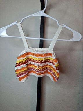 Zara Girls Striped Knit Crop Top NWOTsize  8-9
